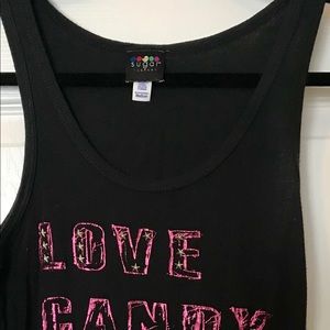 Sugar Factory Black Tank - Size Small